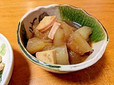 リメイク 鰤しゃぶの 残り汁で 冬瓜の煮もの